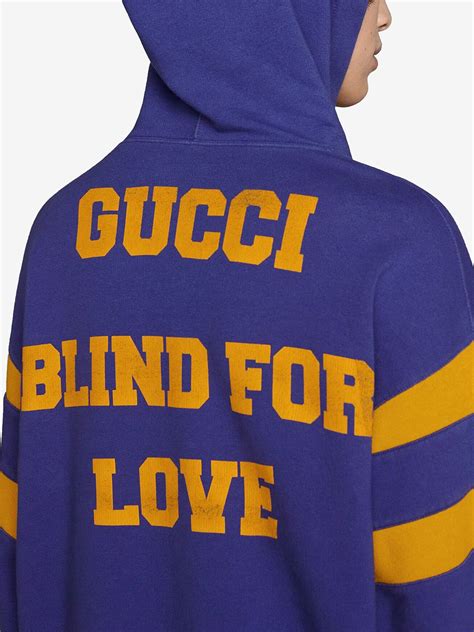 blind for love gucci hoodie fake|Gucci hoodie fake.